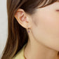 18K/10K Yellow Gold Amethyst Swinging Earrings - Model Image