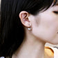 14K/10K White Gold Twisted Hoop Pearl Earrings (Small) - Model Image