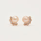 18K Rose Gold Glittering Freshwater Pearl Earrings - Product Image