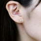 18K Rose Gold Glittering Freshwater Pearl Earrings - Model Image