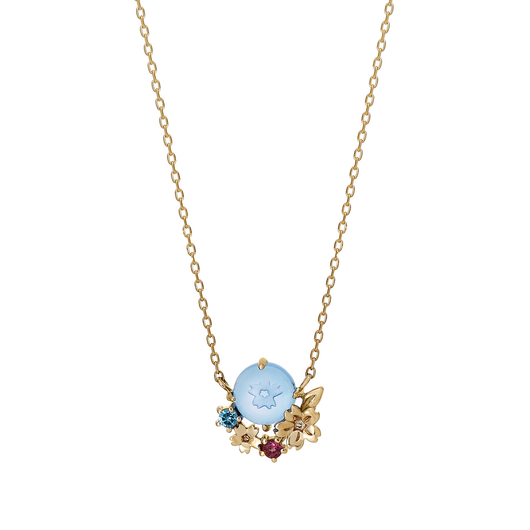 [Birth Flower Jewelry] March Forget-me-not Necklace - Product Image