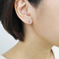 18K / 10K Yellow Gold Inca Rose Circle Earrings - Model Image
