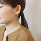 18K/10K Yellow Gold Moon Design Hoop Mini Earrings - Model Image