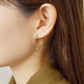Gold Filled Twisted Double Hoop Earrings - Model Image
