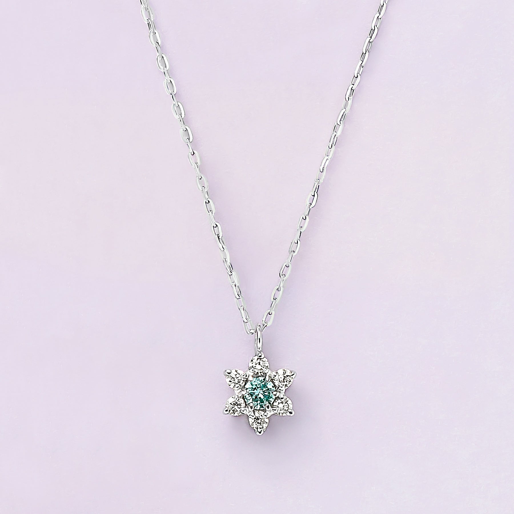 10K Diamond Lumiere Mini Necklace (IB) (White Gold) - Product Image