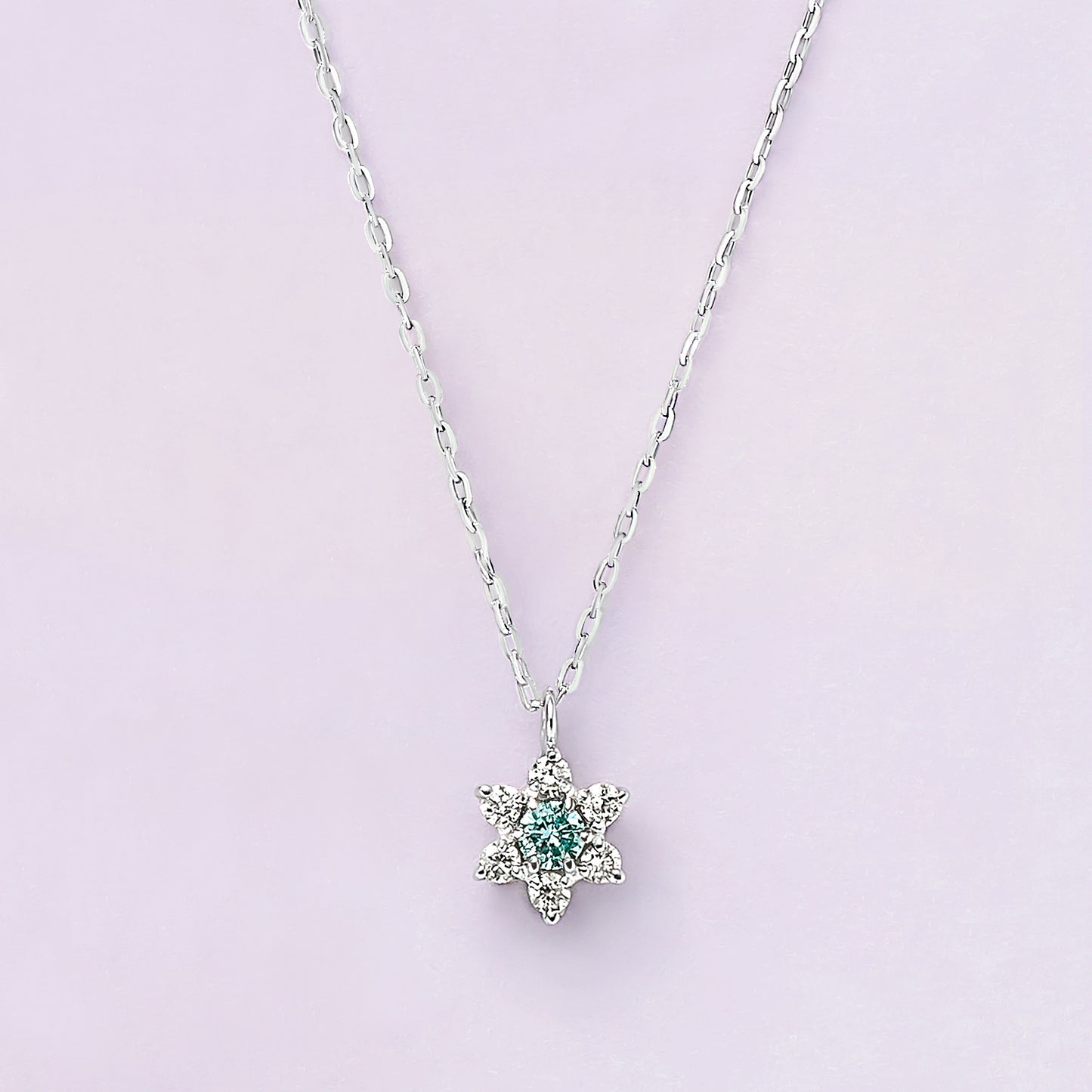 10K Diamond Lumiere Mini Necklace (IB) (White Gold) - Product Image