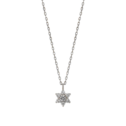 10K White Gold Diamond Lumiere Mini Necklace - Product Image