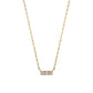 10K Yellow Gold Diamond 3-Stone Necklace - Product Image