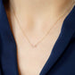 10K Yellow Gold Diamond 3-Stone Necklace - Model Image