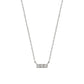 10K White Gold Diamond 3-Stone Necklace - Product Image