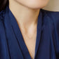 10K Yellow Gold Diamond 5-Stone Necklace - Model Image