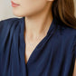 Platinum Diamond 5-Stone Necklace - Model Image