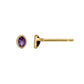 [Second Earrings] 18K Yellow Gold Amethyst Earrings - Product Image