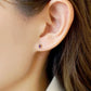 [Second Earrings] 18K Yellow Gold Amethyst Earrings - Model Image