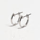 14K/10K White Gold Mini Hoop Earrings - Product Image
