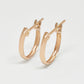 18K/10K Rose Gold Mini Hoop Earrings - Product Image
