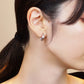 14K/10K White Gold Twisted Twin Hoop Earrings - Model Image