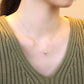 [Birth Flower Jewelry] November - Bouvardia Necklace (10K Yellow Gold) - Model Image