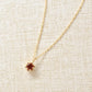 10K Yellow Gold Garnet Starlet Birthstone Necklace - Product Image