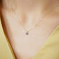10K Yellow Gold Tanzanite Full Bloom Birthstone Necklace - Model Image
