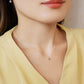 10K Yellow Gold Tanzanite Full Bloom Birthstone Necklace - Model Image