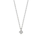 10K White Gold Diamond Solitaire Necklace - Product Image