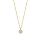 18K Yellow Gold Diamond Solitaire Necklace - Product Image