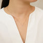 Platinum Diamond Solitaire Necklace - Model Image