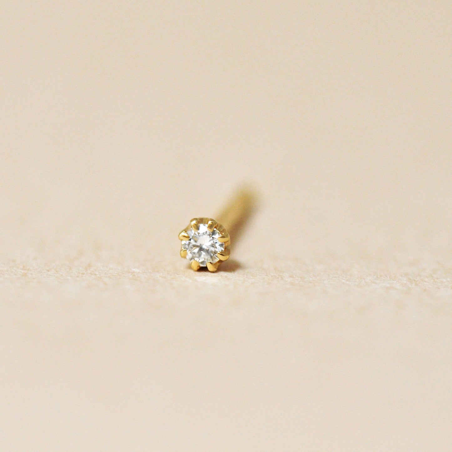 [Second Earrings] 18K Yellow Gold Diamond Single Earring - Product Image