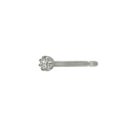 [Second Earrings] Platinum Diamond Single Earring - Product Image