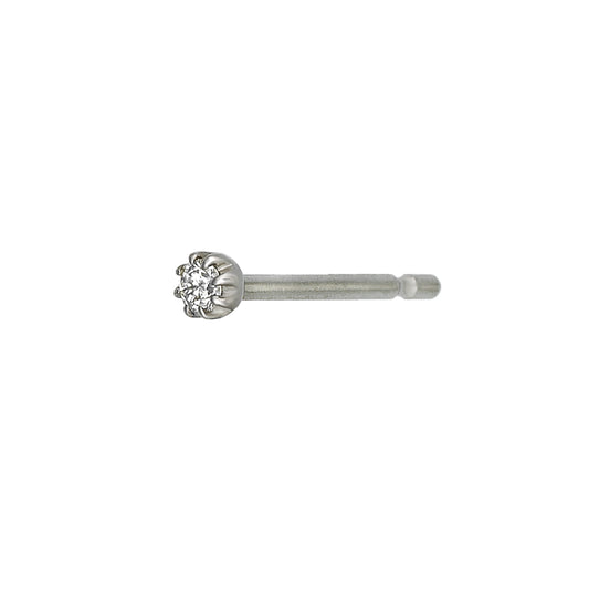 [Second Earrings] Platinum Diamond Single Earring - Product Image