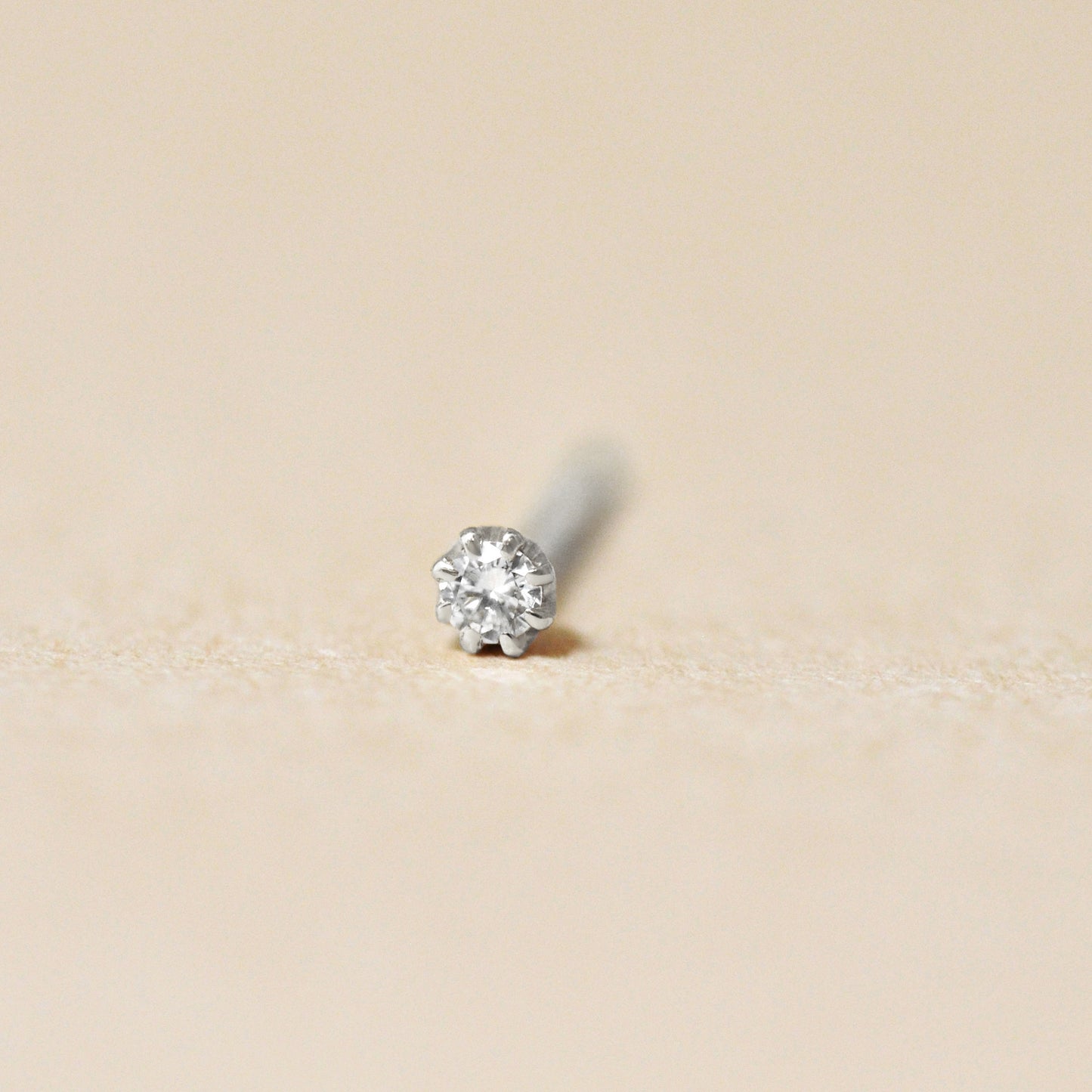 [Second Earrings] Platinum Diamond Single Earring - Product Image