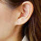[Second Earrings] Platinum Diamond Single Earring - Model Image