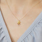 [Birth Flower Jewelry] October - Fragrant Olive Necklace (10K Yellow Gold) - Model Image