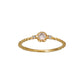 10K Yellow Gold Morganite Birthstone Ring [Full Bloom] - Product Image