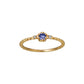 10K Yellow Gold Tanzanite Birthstone Ring [Full Bloom] - Product Image