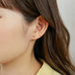 [Second Earrings] 18K Yellow Gold Butterfly Single Earring - Model Image