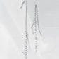 14K / 10K White Gold Twisted Long Threader Earrings - Product Image