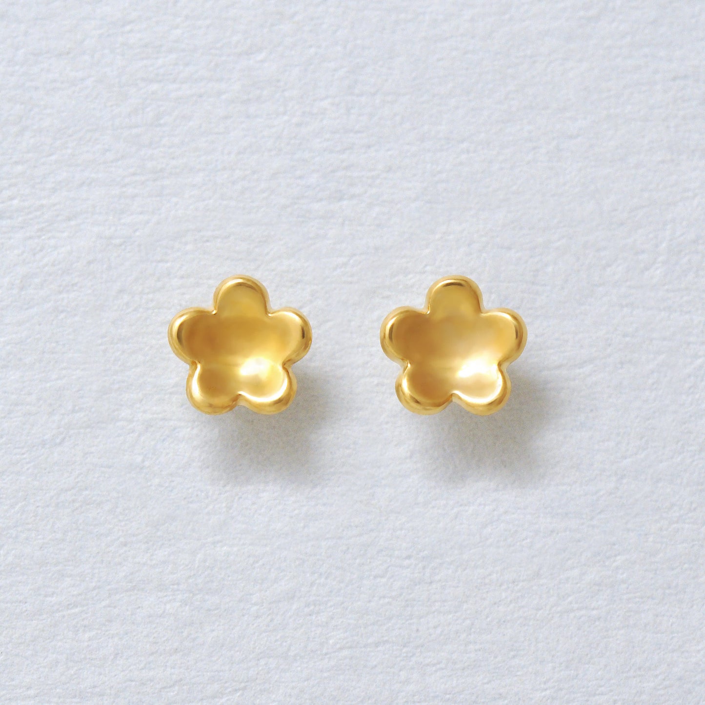 [Second Earrings] 18K Yellow Gold Flower Earrings - Product Image