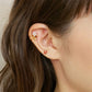 [GARDEN] 925 Sterling Silver White Shell Raspberry Ear Cuff - Model Image
