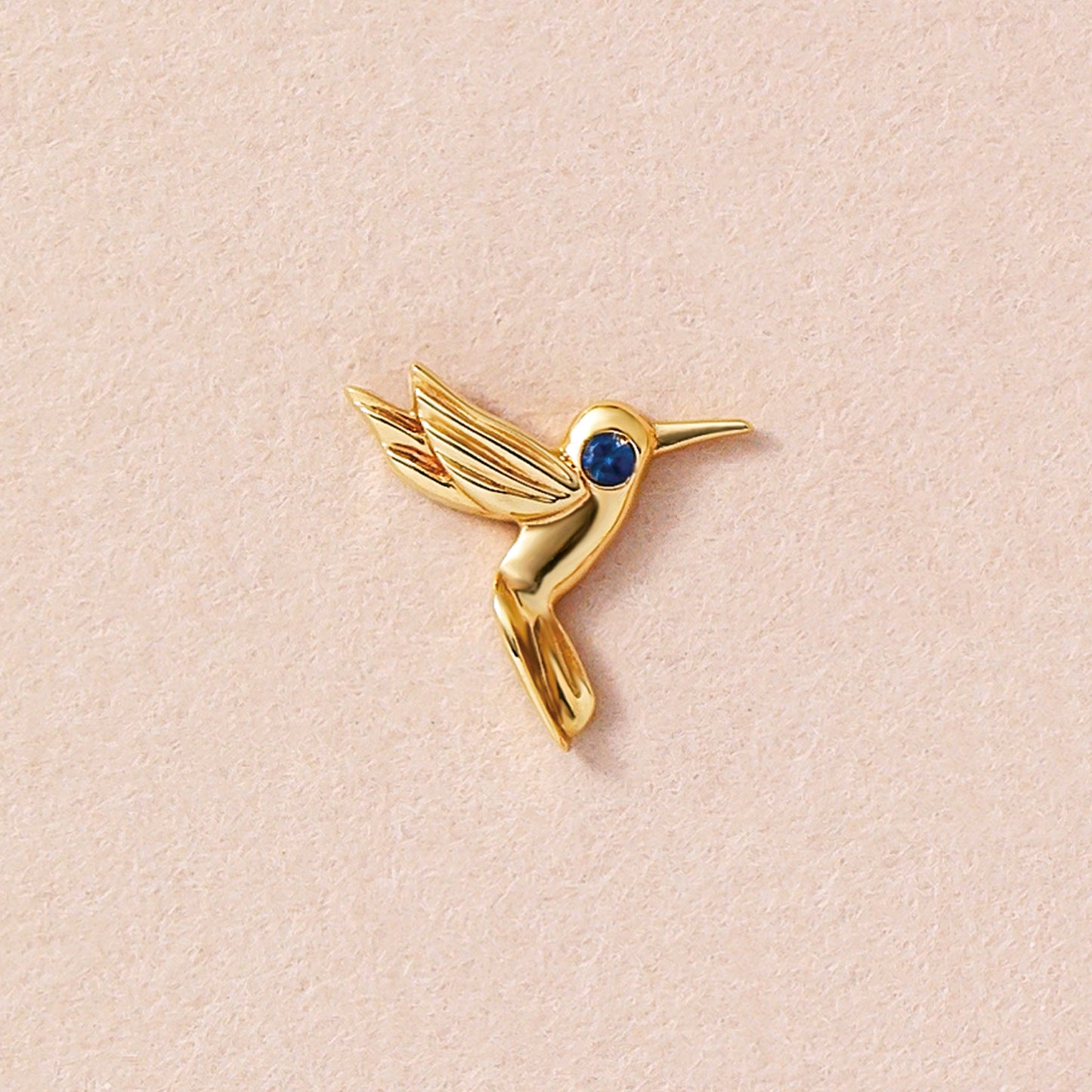 [GARDEN] 18K/10K Hummingbird Single Earring (Yellow Gold) - Product Image