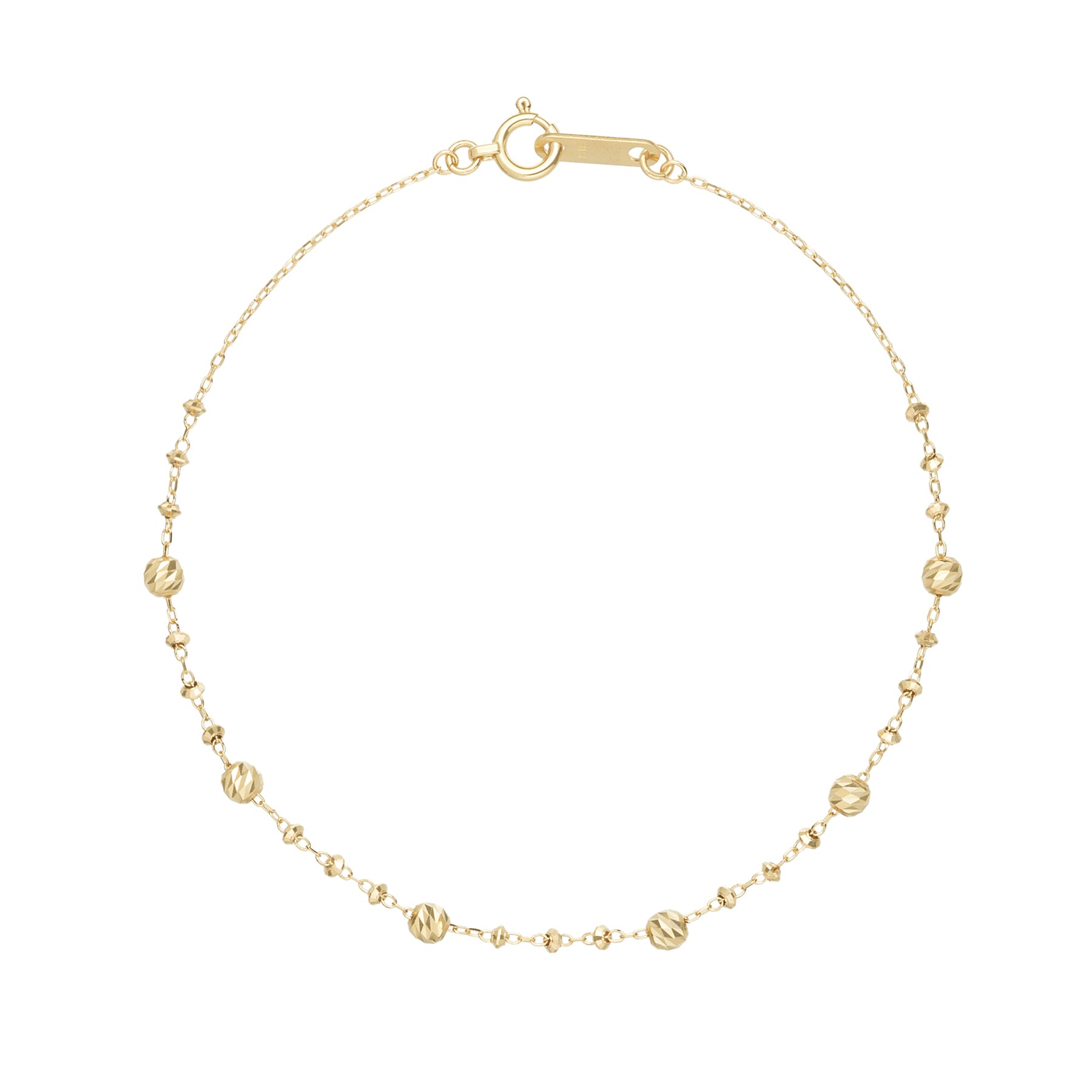 18K Yellow Gold Sparkly Bracelet - Product Image