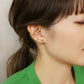 [GARDEN] 18K/10K Diamond Ladybird x Clover Single Earring (Yellow Gold) - Model Image
