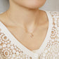 [GARDEN] 10K Rainbow Necklace Charm (Yellow Gold) - Model Image
