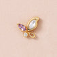 [GARDEN] 18K/10K Light Amethyst Butterfly Single Earring (Yellow Gold) - Product Image