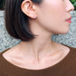[Second Earrings] 18K Yellow Gold Amethyst Honey Drop Earrings - Model Image