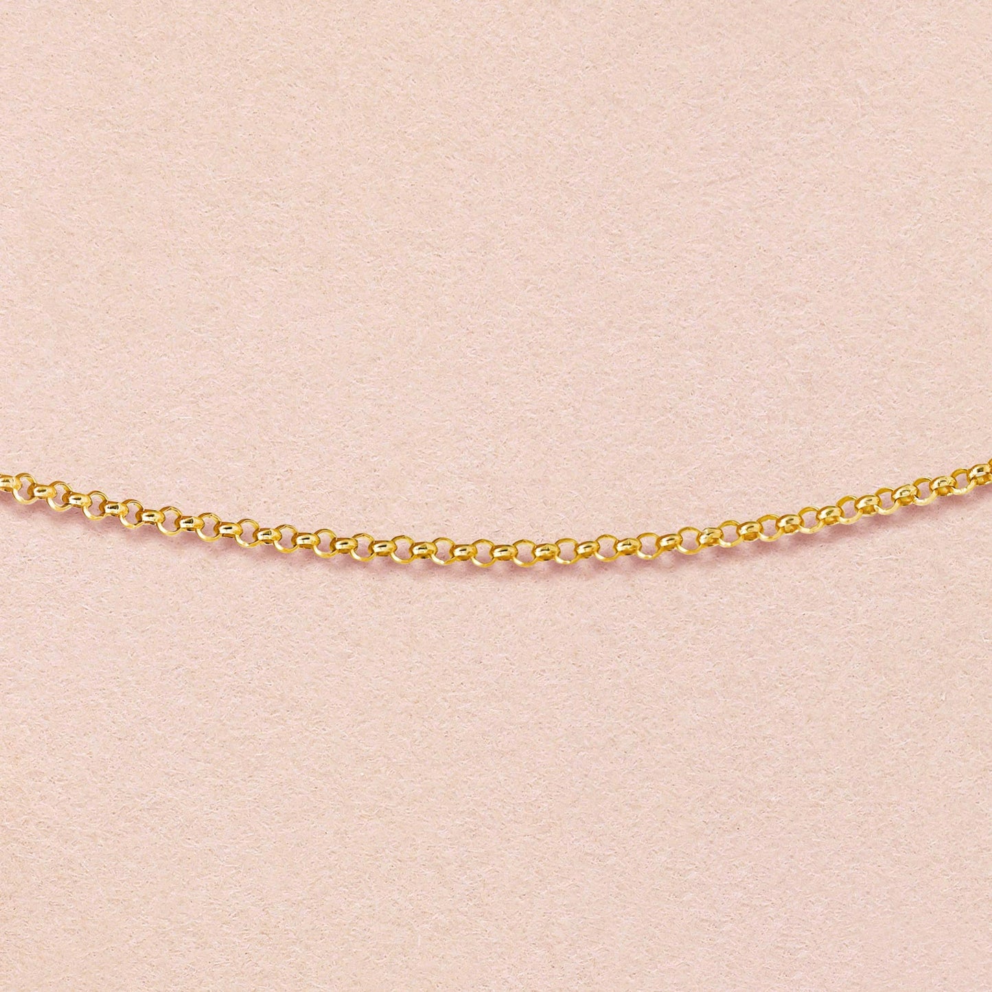 [GARDEN] 925 Sterling Silver Half Round Chain 45cm (Yellow Gold) - Product Image