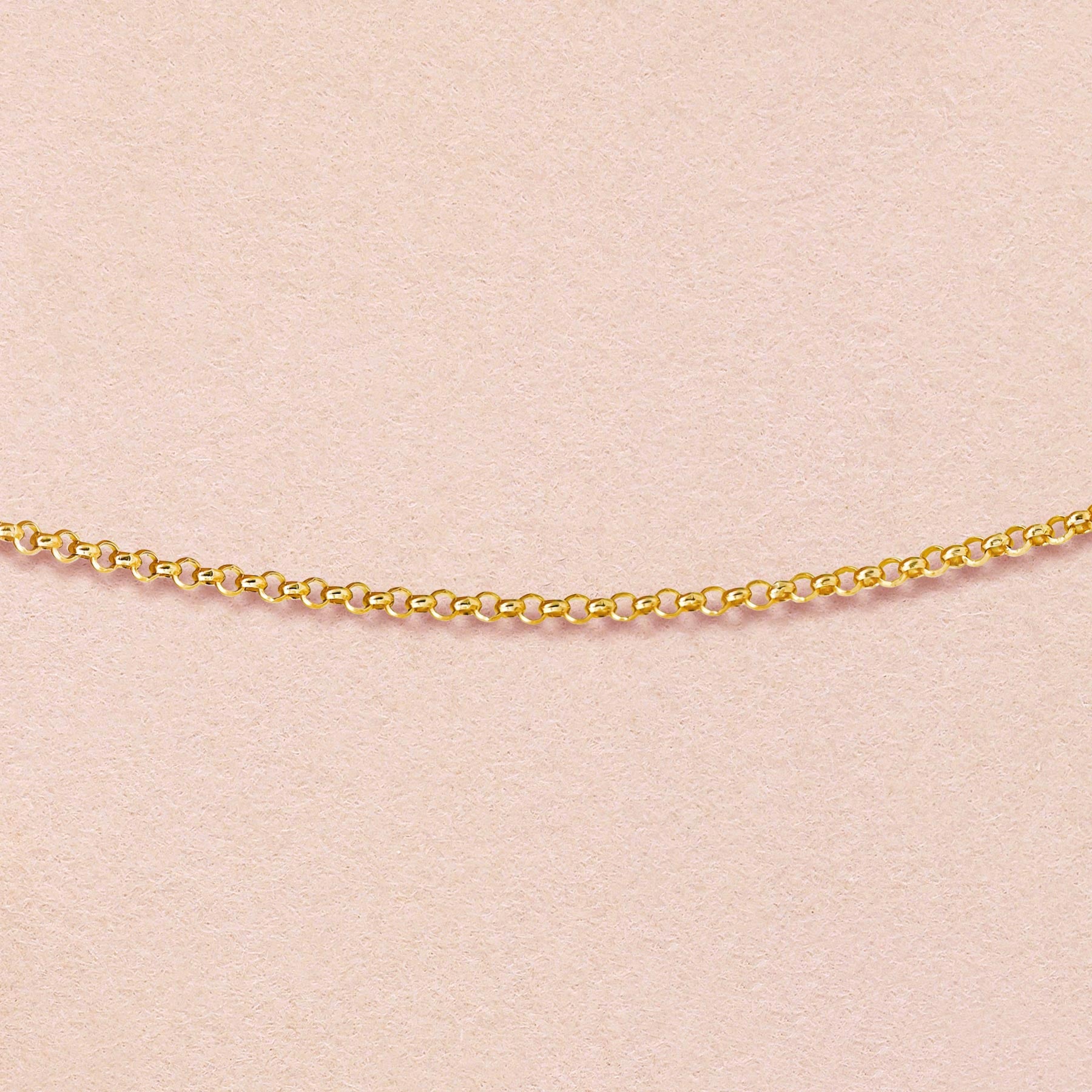 [GARDEN] 925 Sterling Silver Half Round Chain 45cm (Yellow Gold) - Product Image