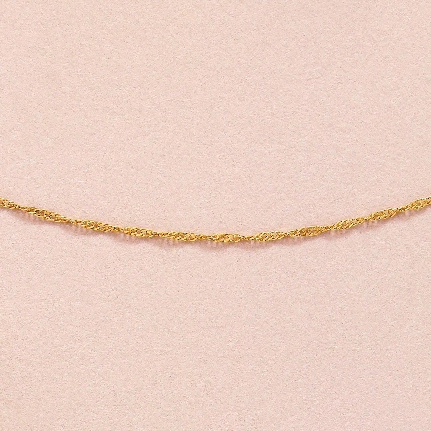 [GARDEN] 10K Screw Chain 40cm (Yellow Gold) - Product Image