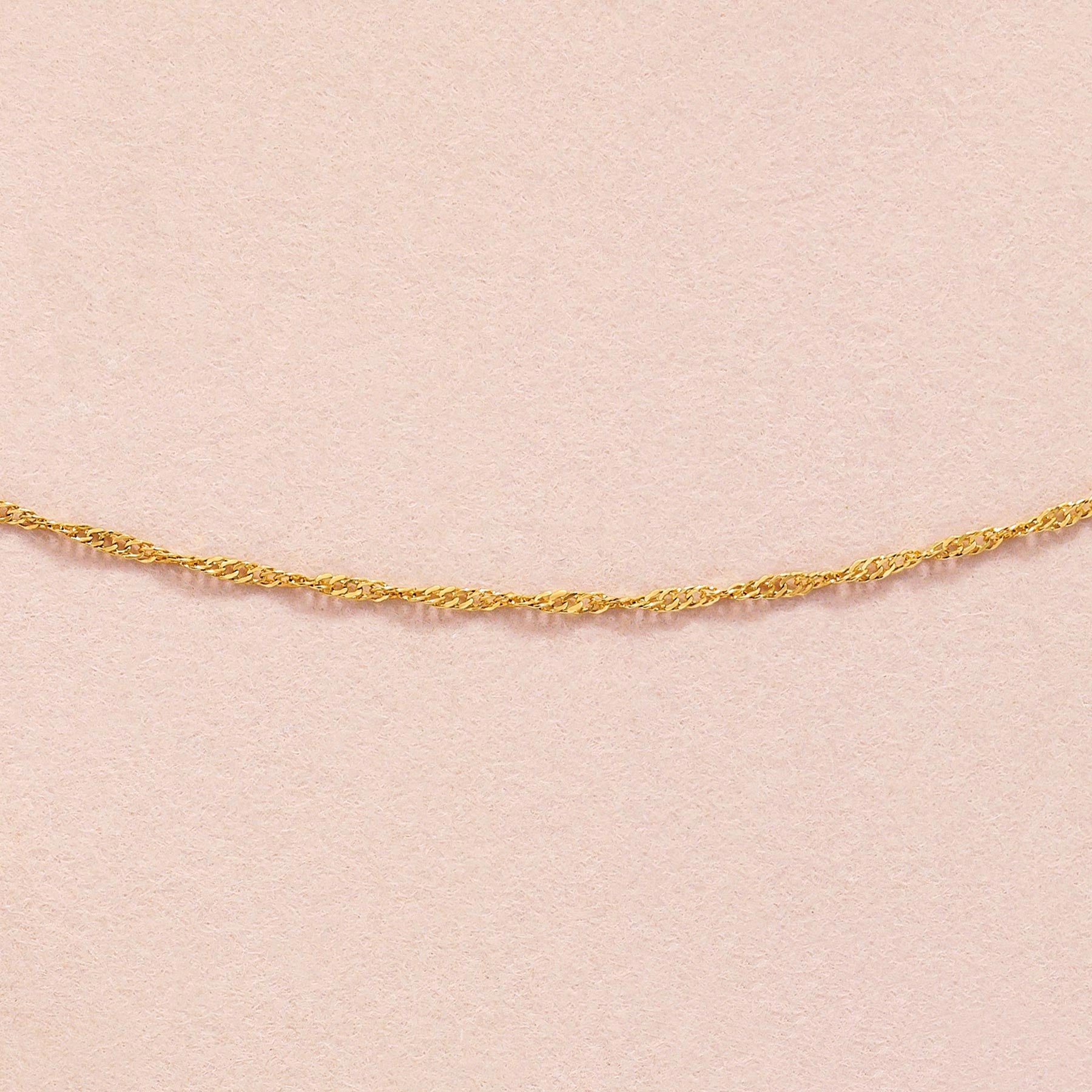 [GARDEN] 10K Screw Chain 40cm (Yellow Gold) - Product Image